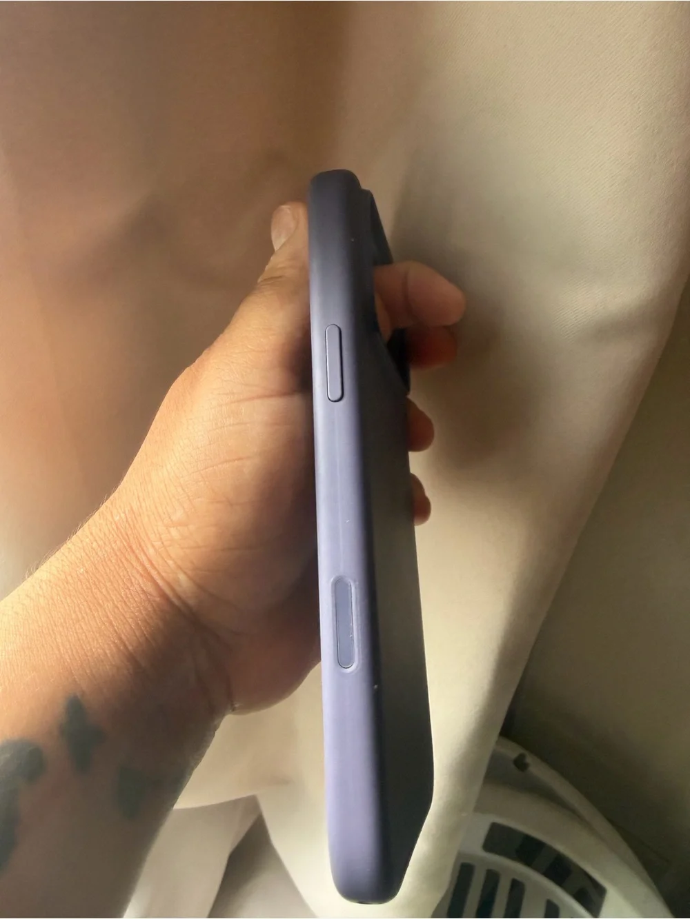 Apple Silicone iPhone Case in purple fog